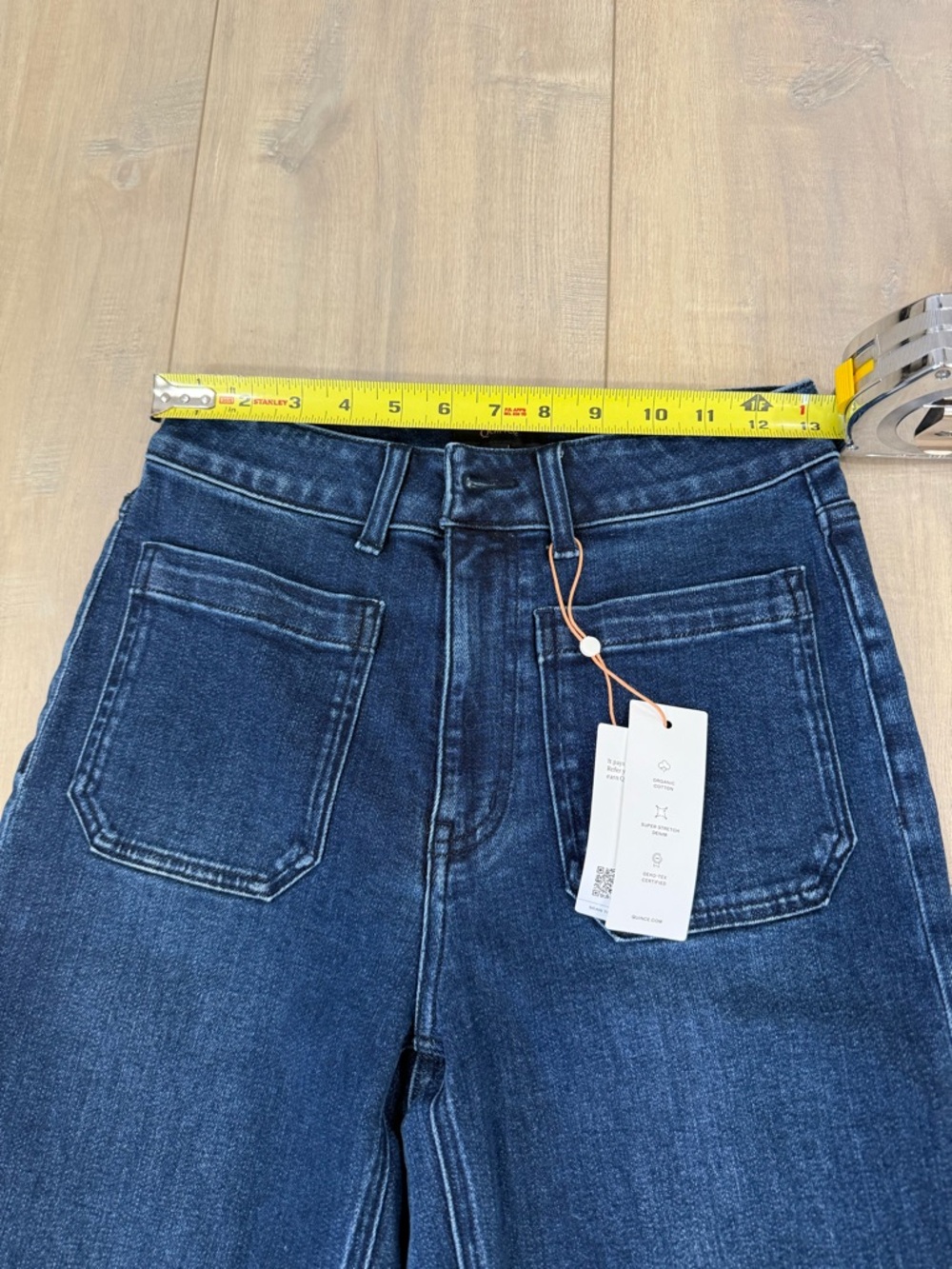 Quince Dark Indigo Wide-Leg High-Rise Jeans - Picture 3 of 6